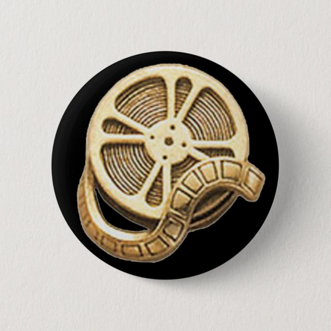 OPUS Gold Film Reel 6 Cm Round Badge (Front)