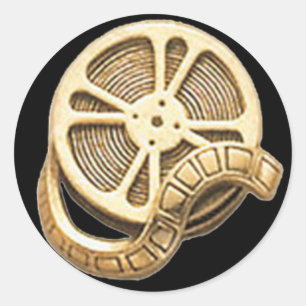 OPUS Gold Film Reel Classic Round Sticker