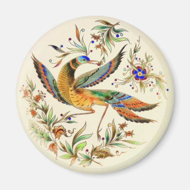 OPUS Hungarian Zsolnay Bird Magnet (Front)