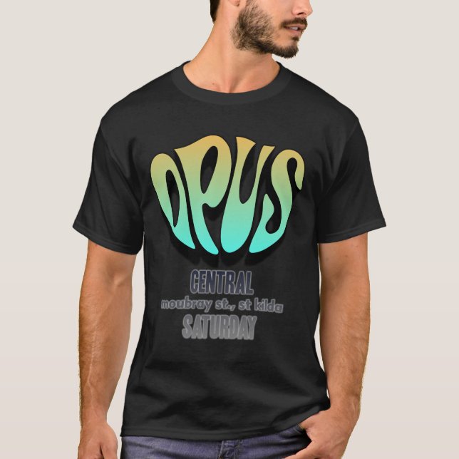 OPUS nightclub logo flier vintage Melbourne T-Shirt (Front)