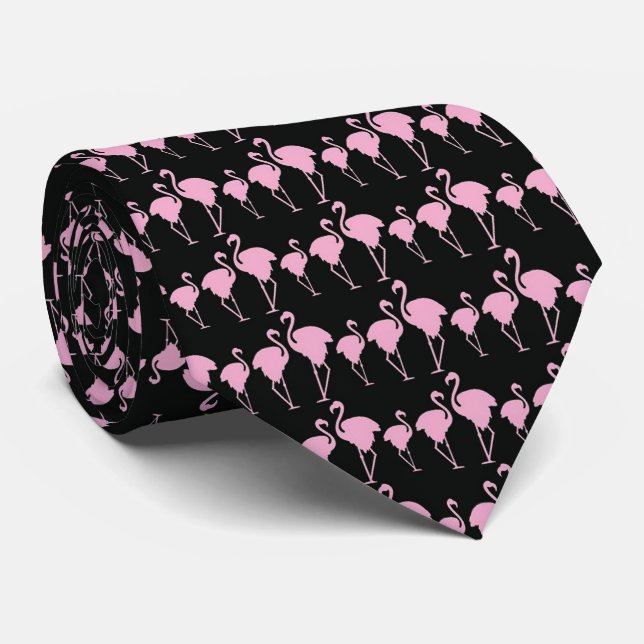 OPUS Pink Flamingos Tie (Rolled)
