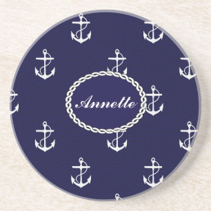 Opus Posh Anchor Nautical Custom Coaster