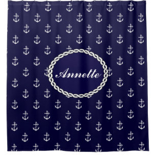 Opus Posh Anchor Nautical Custom Shower Curtain