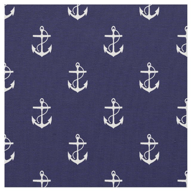 Opus Posh Anchors Nautical Fabric (Close Up)