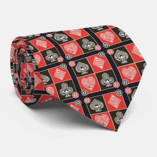OPUS Red and Black Cards Tie