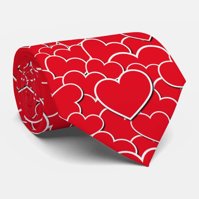 OPUS Valentine's Day Hearts Tie (Rolled)