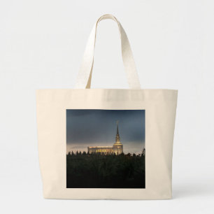 oquirrh mountain lds utah temple large tote bag