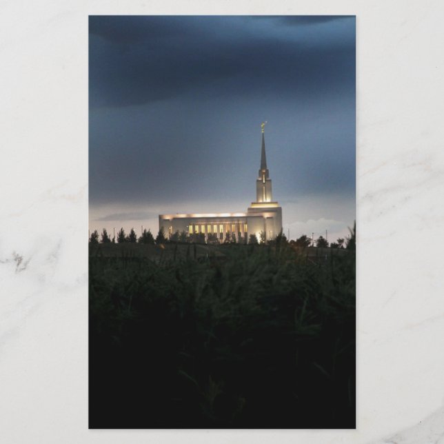oquirrh mountain lds utah temple stationery (Front)