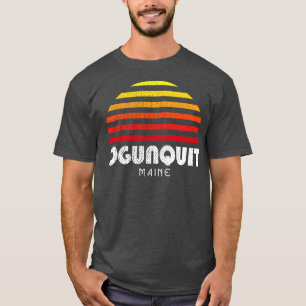Oquit Maine Oquit Beach Retro Sunset 1 T-Shirt