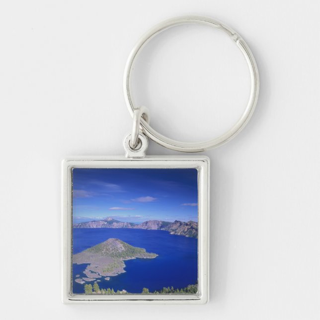 OR, Crater Lake NP, Wizard Island and Crater Key Ring (Front)