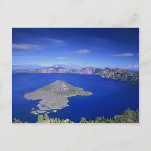 OR, Crater Lake NP, Wizard Island and Crater Postcard
