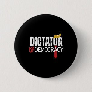 Or Democracy Funny Trump Hair Tie 6 Cm Round Badge