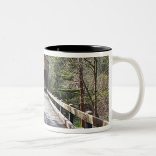 OR, Jackson County, McKee Covered Bridge Two-Tone Coffee Mug