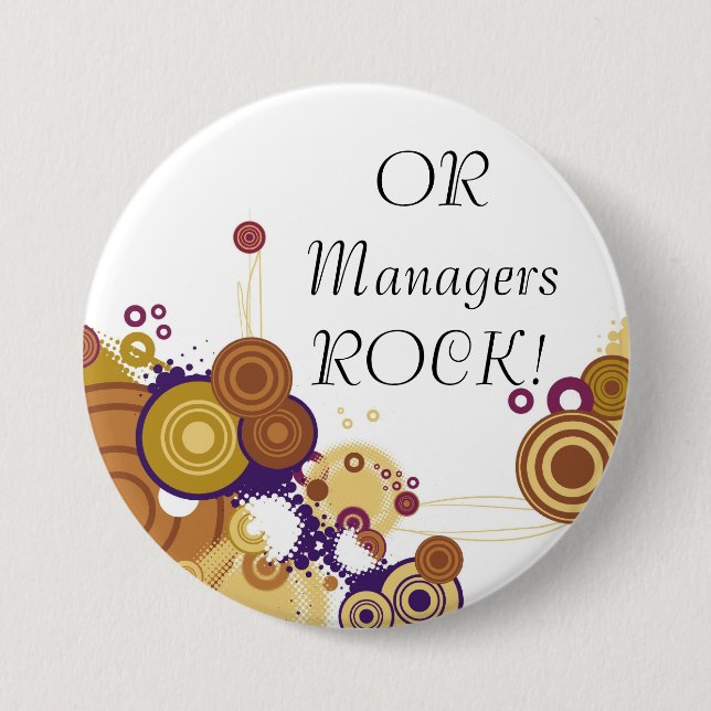 OR Manager 5 7.5 Cm Round Badge (Front)