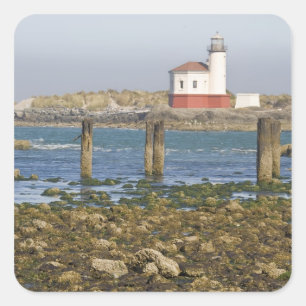OR, Oregon Coast, Bandon, Coquille River 2 Square Sticker