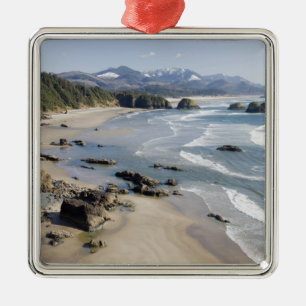 OR, Oregon Coast, Ecola State Park, Crescent 2 Metal Tree Decoration