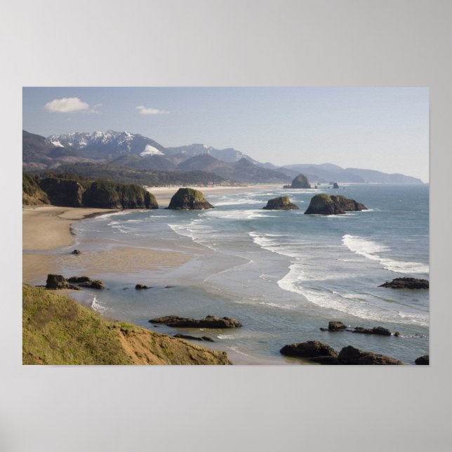 OR, Oregon Coast, Ecola State Park, Crescent Poster (Front)