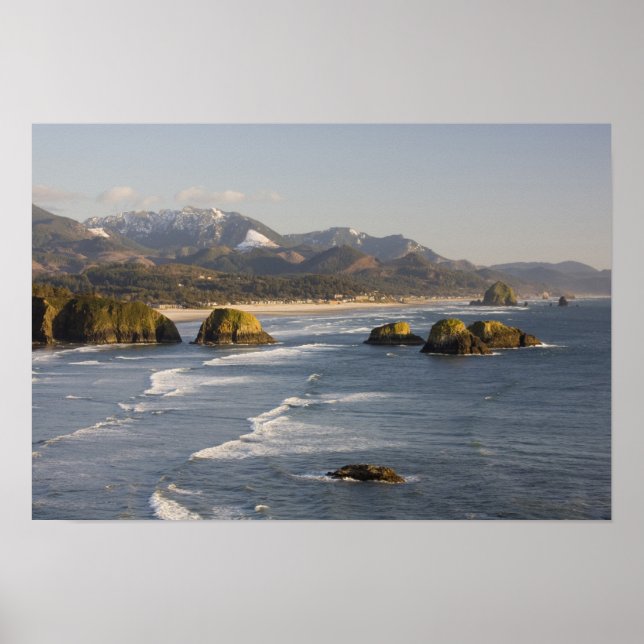 OR, Oregon Coast, Ecola State Park, view of 2 Poster (Front)