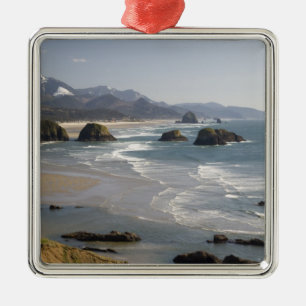OR, Oregon Coast, Ecola State Park, view of Metal Tree Decoration