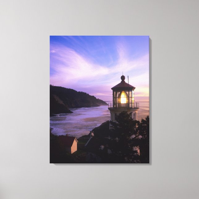 OR, Oregon Coast, Heceta Head Lighthouse, on Canvas Print (Front)