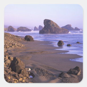 OR, Oregon Coast, Myers Creek, rock formations Square Sticker