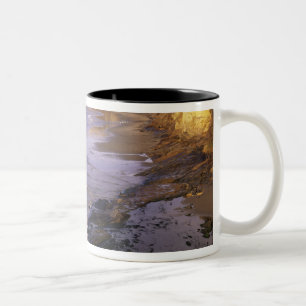 OR, Oregon Coast, Newport, shoreline at Seal Two-Tone Coffee Mug