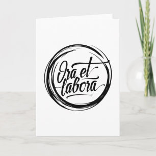 Ora et labora card