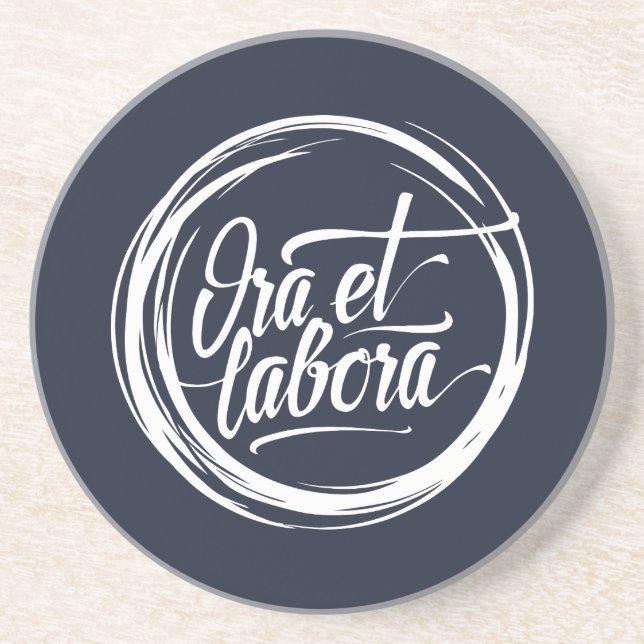 Ora et labora coaster (Front)