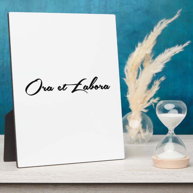 Ora et Labora Plaque (Side)