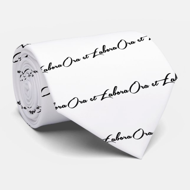 Ora et Labora Tie (Rolled)