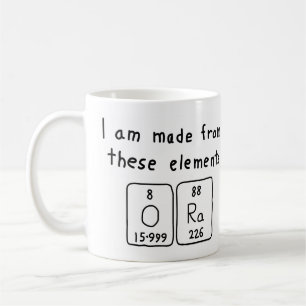 Ora periodic table name mug