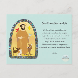 Oración San Francisco de Asís Postcard
