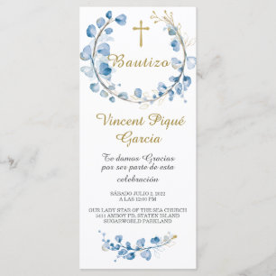 Oraciones Cortas Bautizo Tarjeta Menu