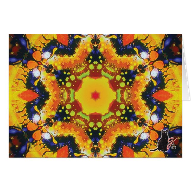 Oracle Kaleidoscope Greeting Card (Front Horizontal)
