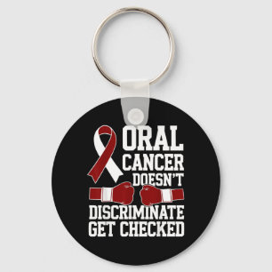 Oral Cancer Awareness Head And Neck Cancer Chemo Key Ring