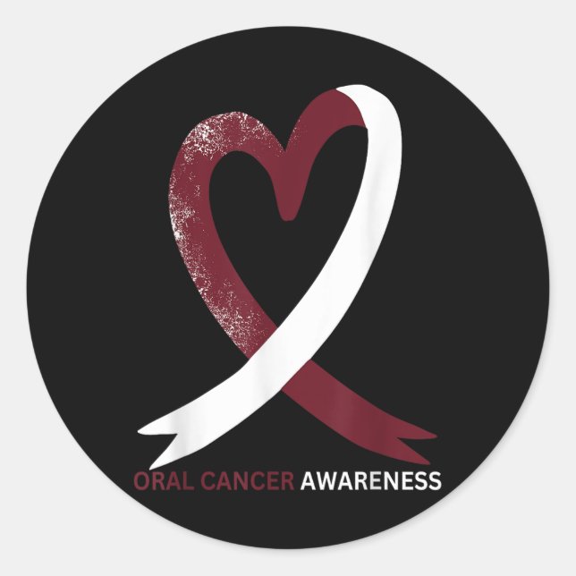 Oral Cancer Awareness Month 2024 Throat Head Neck Classic Round Sticker (Front)