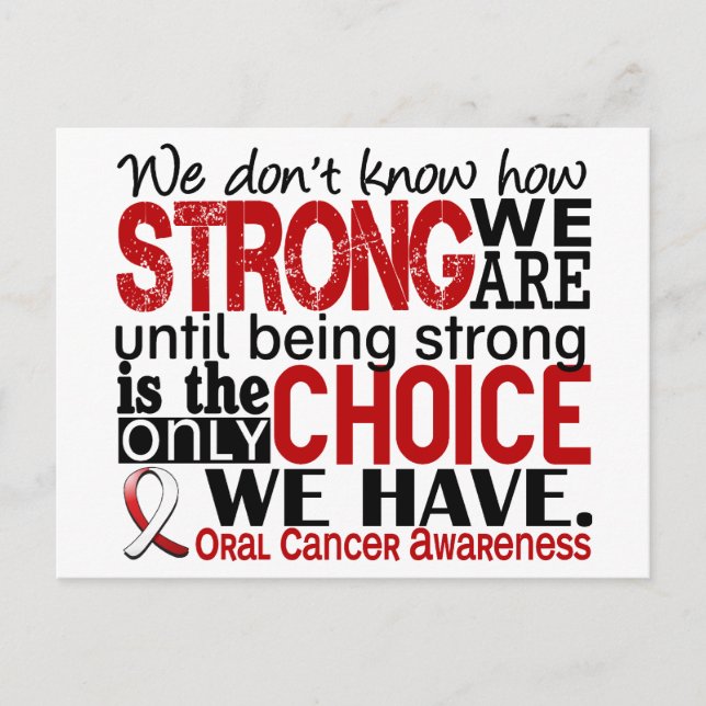 Oral Cancer How Strong We Are Postcard (Front)