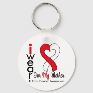 Oral Cancer I Wear Ribbon For My Mother Key Ring