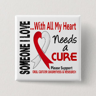 Oral Cancer Needs A Cure 3 15 Cm Square Badge