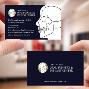 Oral Surgery, Implant Centre, Maxillofacial Skull Business Card