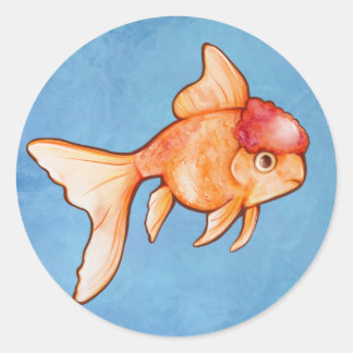 Oranda Goldfish Classic Round Sticker