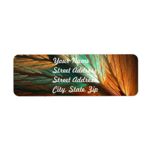 Orang Gree Abstract Fractal Return Address Sticker