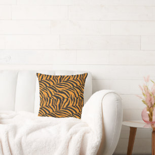 Oranga Black Tiger Stripes Cushion