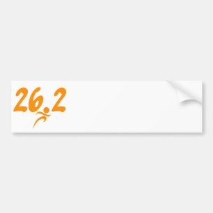Orange 26.2 marathon bumper sticker