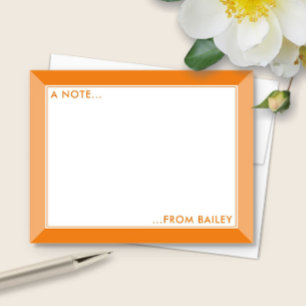 Orange 2-Tone Cute Girly Card
