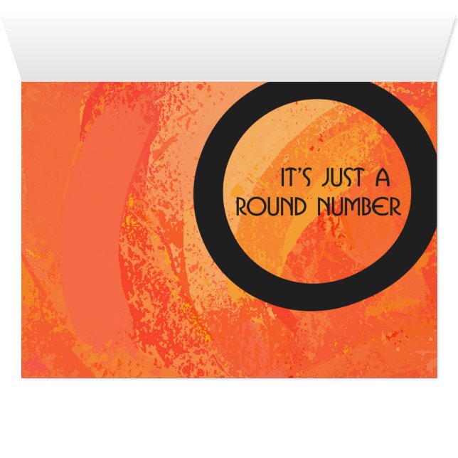 Orange 60 Decade Birthday (Inside Horizontal (Bottom))