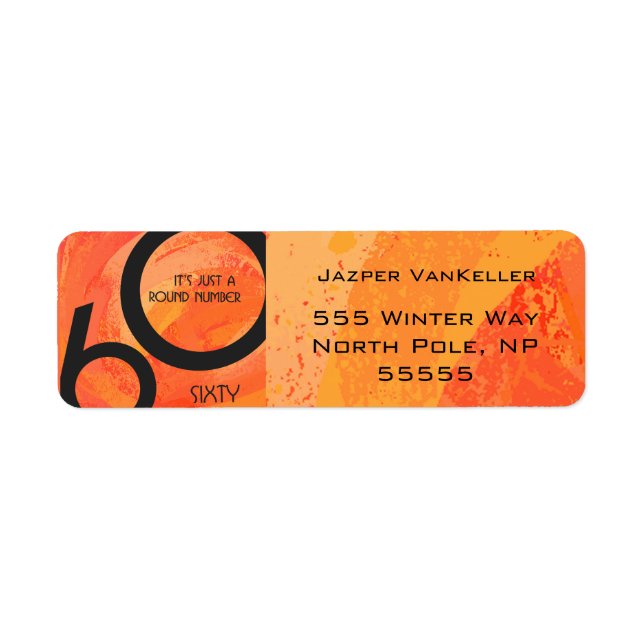 Orange 60 Decade Birthday (Front)
