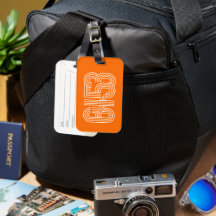Orange 6453 Luggage Tag