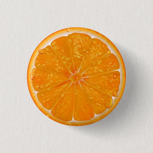 ORANGE 6   3 CM ROUND BADGE (Front)