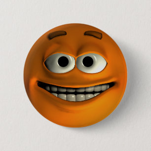 Orange 6 Cm Round Badge